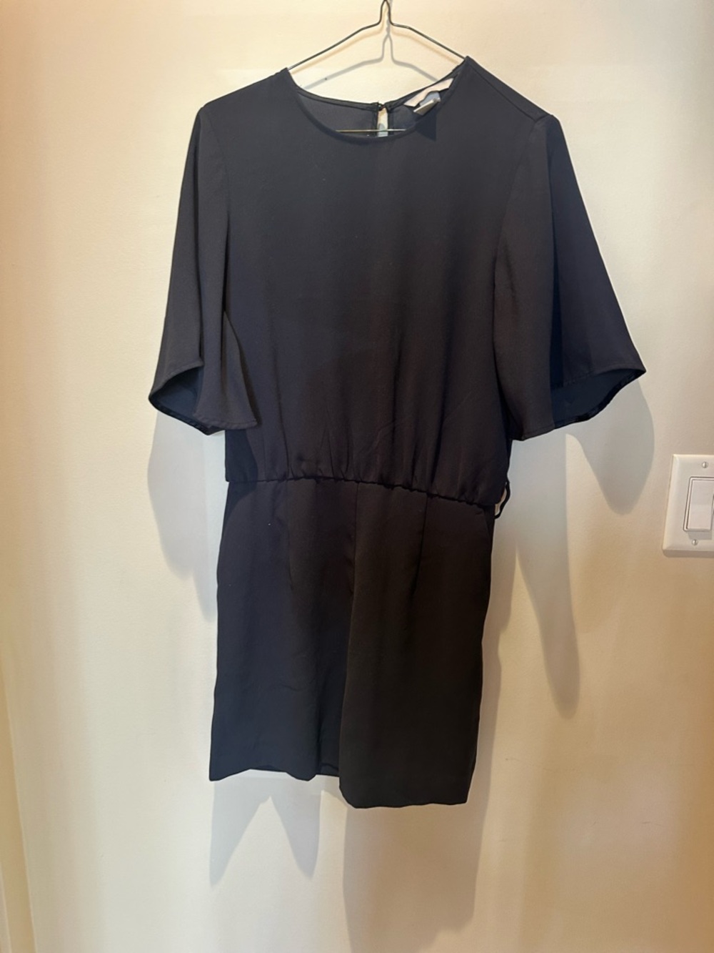 H&M Navy Blue Mini Dress with Subtle Sheen